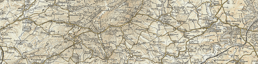 Old map of Little Down in 1901-1902