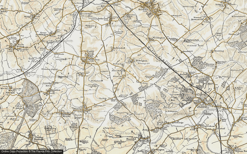 Old Map of Hinwick, 1898-1901 in 1898-1901
