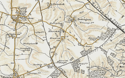 Old map of Hinwick in 1898-1901