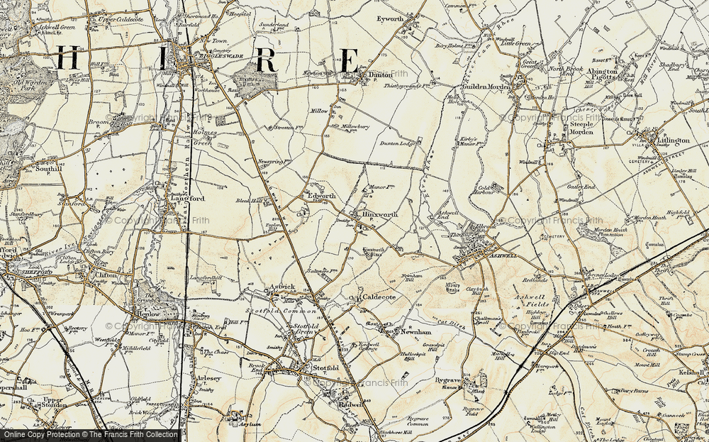 Old Map of Hinxworth, 1898-1901 in 1898-1901