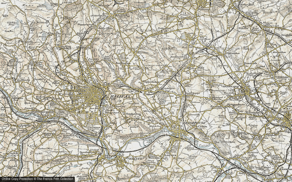 Old Map of Hipperholme, 1903 in 1903