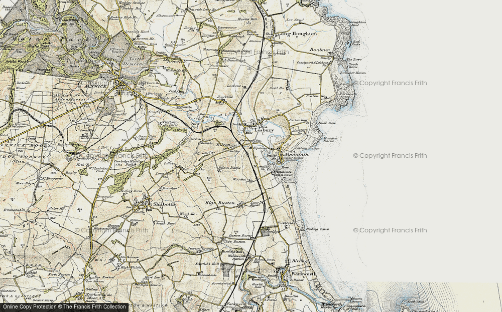 Old Map of Hipsburn, 1901-1903 in 1901-1903