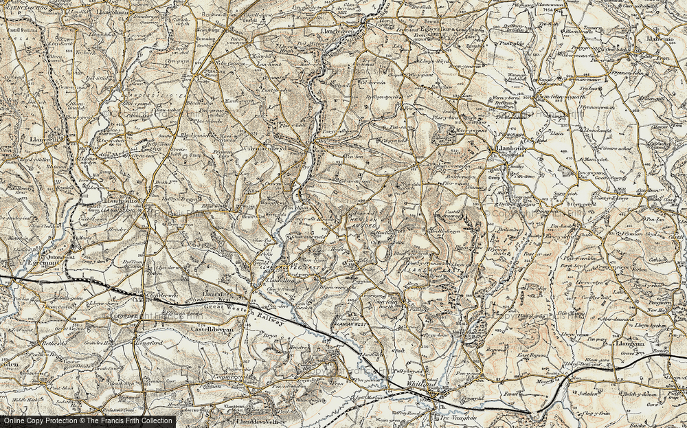 Old Map of Hiraeth, 1901 in 1901