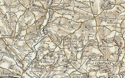 Old map of Hiraeth in 1901