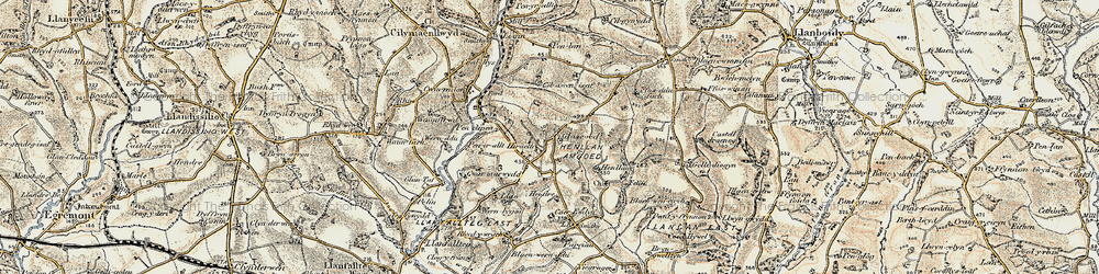 Old map of Hiraeth in 1901