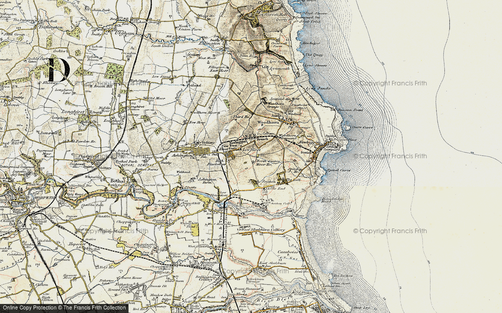 Old Map of Hirst, 1901-1903 in 1901-1903