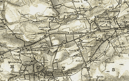 Old map of Bridgehill in 1904-1905