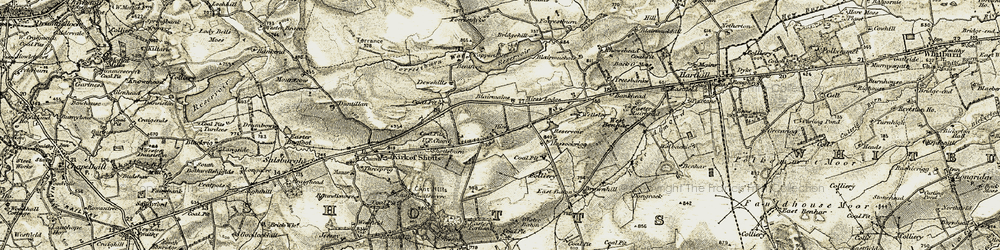 Old map of Bridgehill in 1904-1905