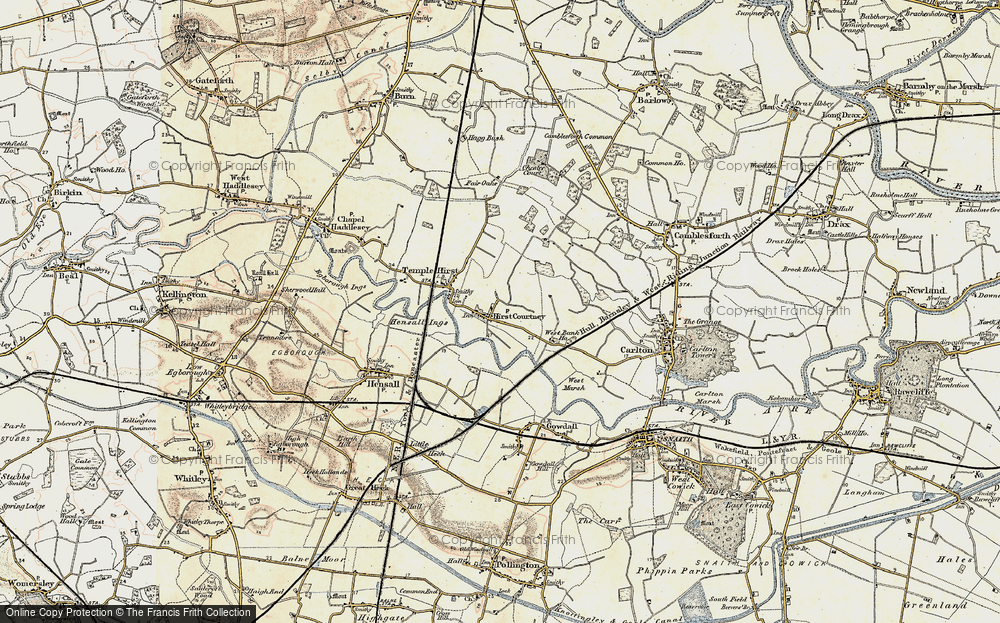 Old Map of Hirst Courtney, 1903 in 1903