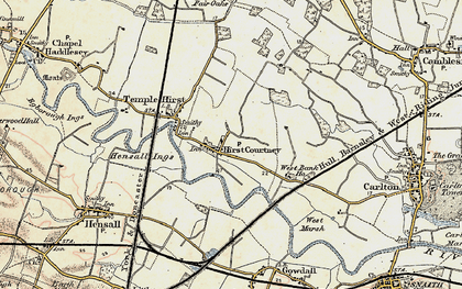 Old map of Hirst Courtney in 1903