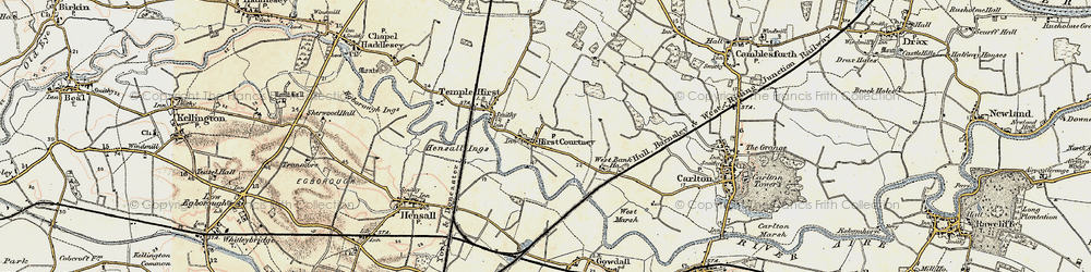 Old map of Hirst Courtney in 1903