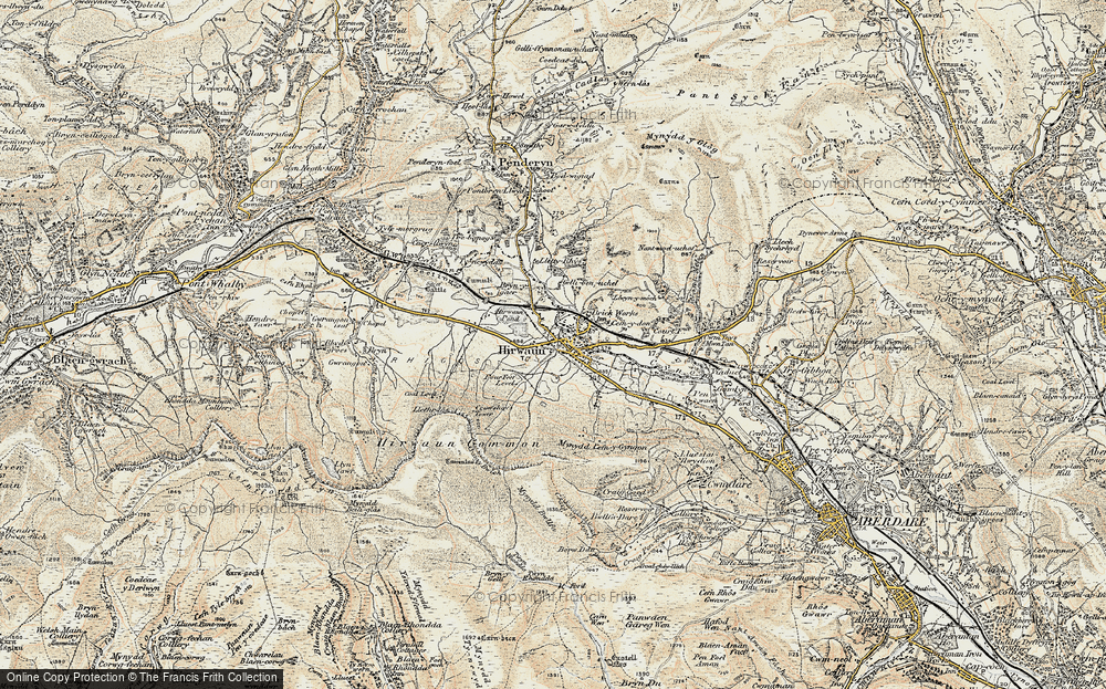 Old Map of Historic Map covering Afon Cynon in 1899-1900