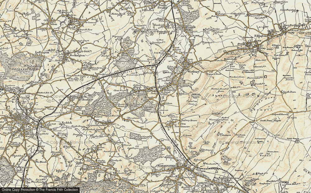 Old Map of Historic Map covering Old Dilton in 1898-1899