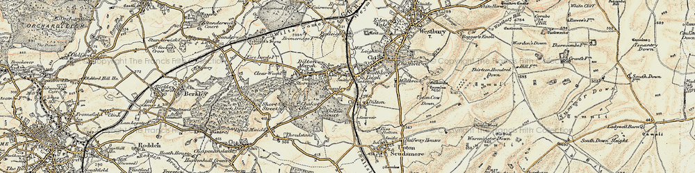 Old map of Hisomley in 1898-1899