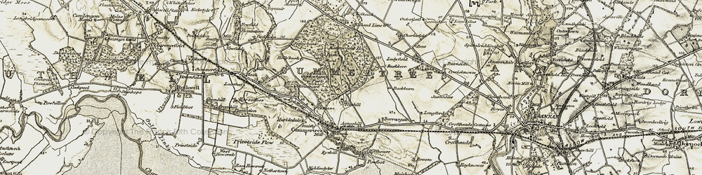 Old map of Backburn in 1901-1904