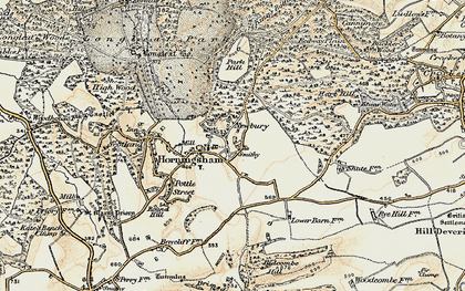 Old map of Hitcombe Bottom in 1897-1899