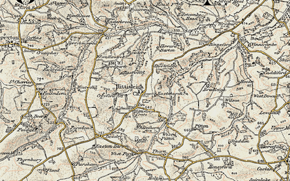 Old map of Hittisleigh in 1899-1900