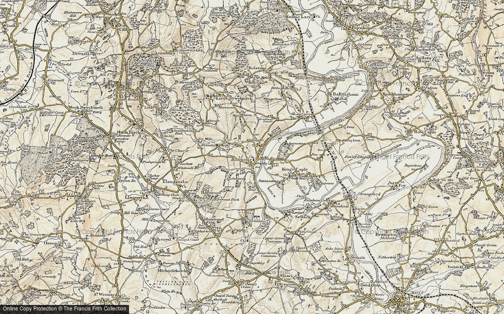 Old Map of Historic Map covering Bromley Court in 1899-1900