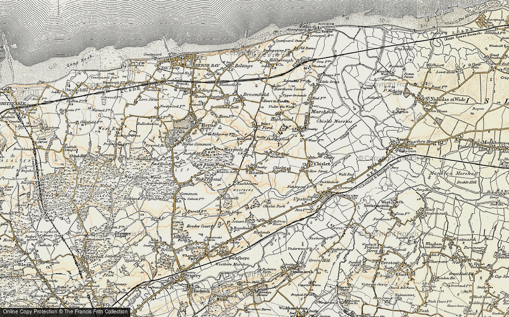 Old Map of Hoath, 1898-1899 in 1898-1899