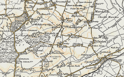 Old map of Hoath in 1898-1899