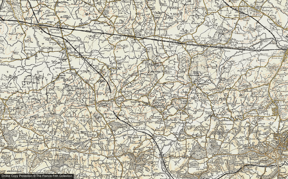 Old Map of Hoath Corner, 1898 in 1898
