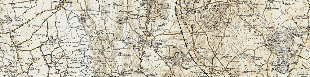 Old map of Edge Grange in 1902