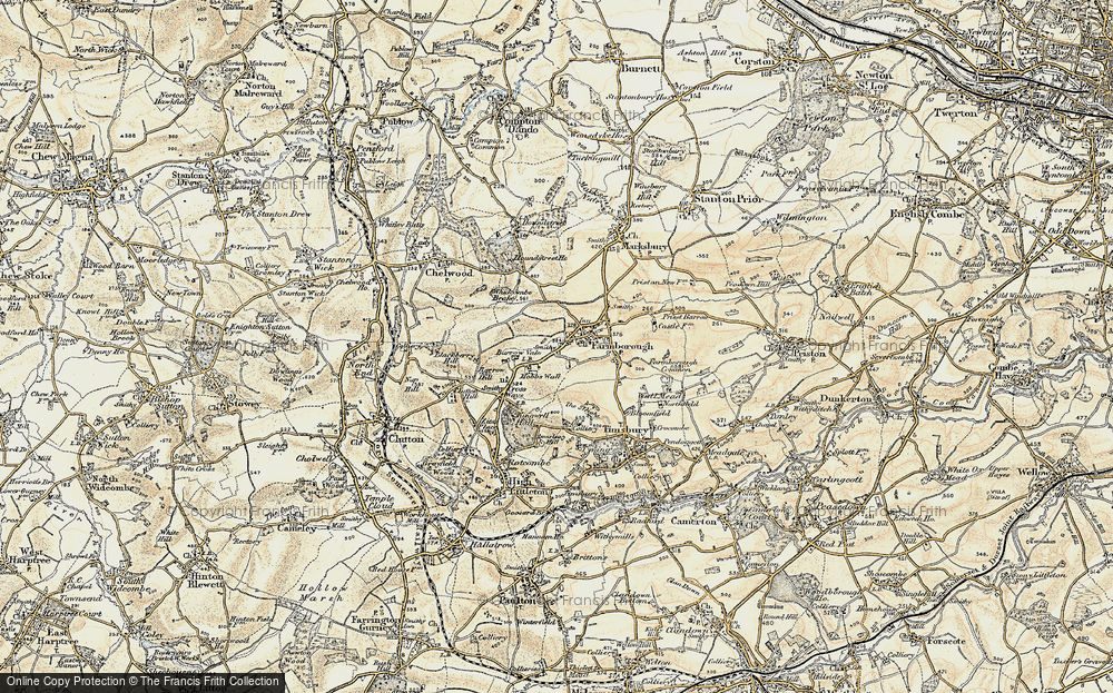 Old Map of Hobbs Wall, 1899 in 1899