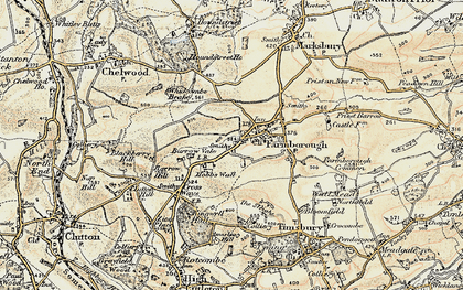 Old map of Hobbs Wall in 1899