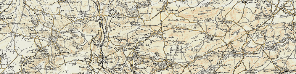 Old map of Hobbs Wall in 1899