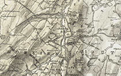 Old map of Hobkirk in 1901-1904