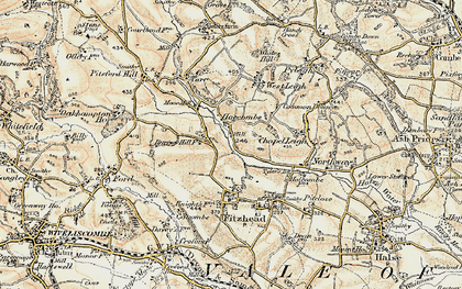Old map of Hoccombe in 1898-1900