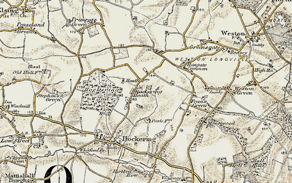 Old map of Hockering Heath in 1901-1902