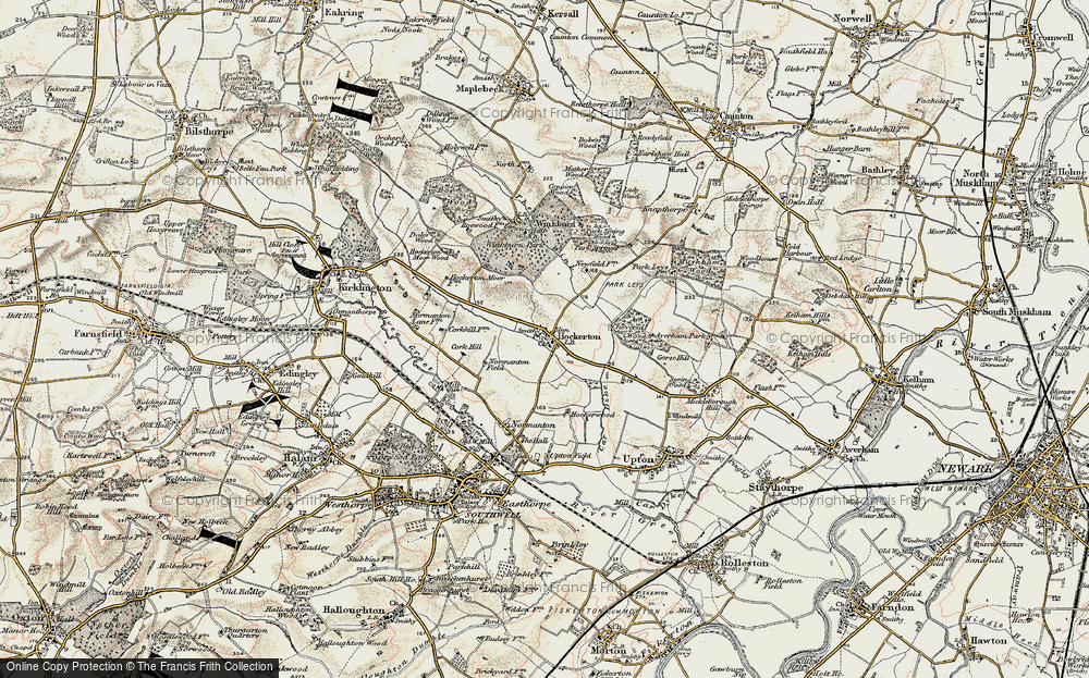 Old Map of Hockerton, 1902-1903 in 1902-1903