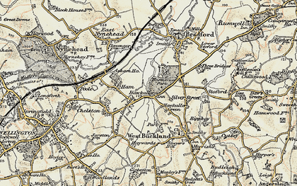 Old map of Hockholler in 1898-1900
