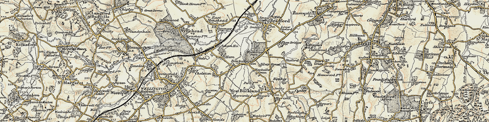 Old map of Hockholler in 1898-1900