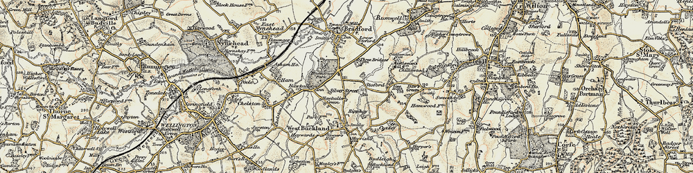Old map of Hockholler Green in 1898-1900