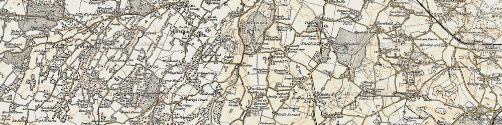 Old map of Hockley in 1897-1898