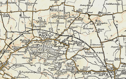 Old map of Hockley in 1898