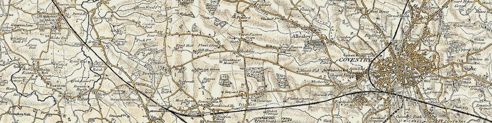 Old map of Hockley in 1901-1902