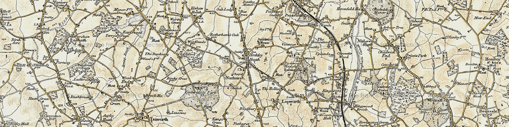 Old map of Arnold's Wood in 1901-1902