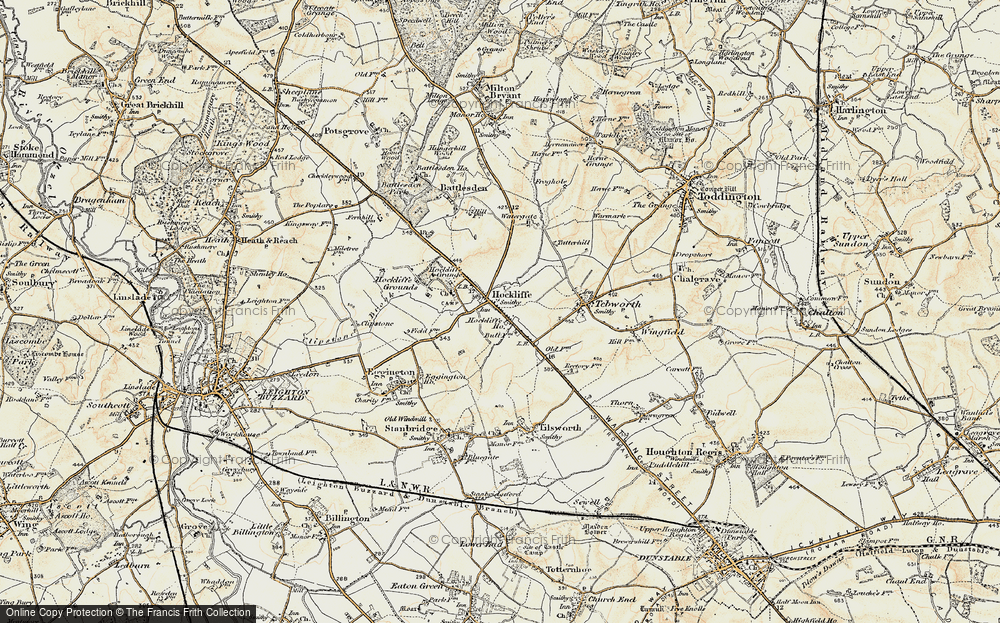 Old Map of Hockliffe, 1898-1899 in 1898-1899