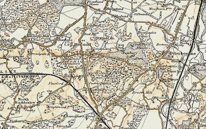Old map of Hocombe in 1897-1909