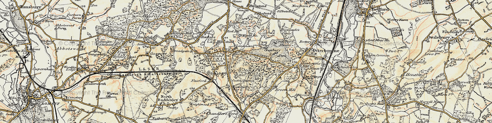 Old map of Hocombe in 1897-1909