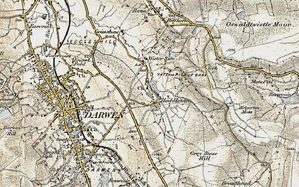 Old map of Hoddlesden in 1903
