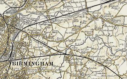 Old map of Hodgehill in 1901-1902