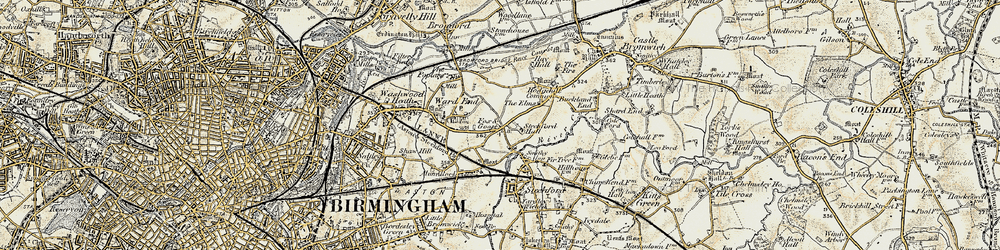 Old map of Hodgehill in 1901-1902