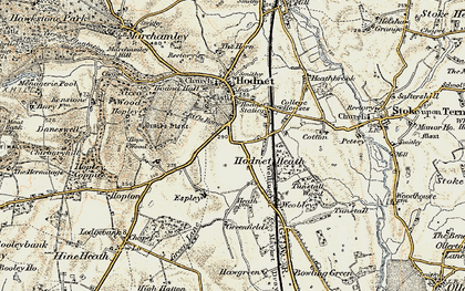 Old map of Hodnetheath in 1902