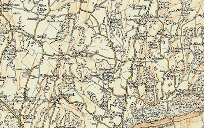 Old map of Hodsoll Street in 1897-1898