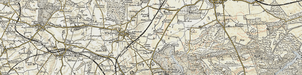 Old map of Hodthorpe in 1902-1903