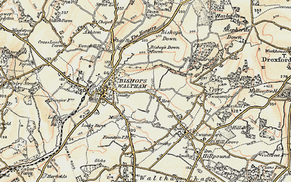 Old map of Hoe in 1897-1900